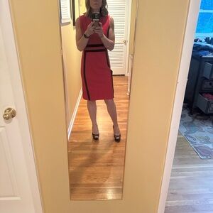 Shelby & Palmer Red and Black Midi Dress